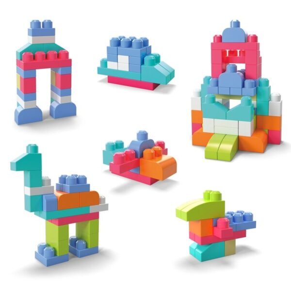 Bolsa Mega Bloks rosa 60pzs - Imagen 3