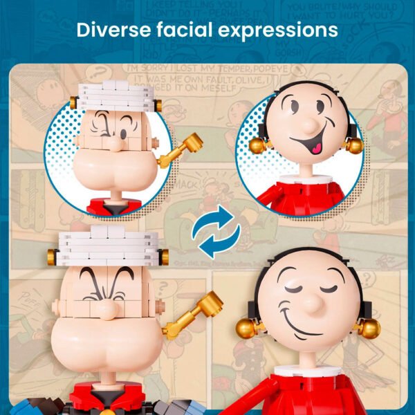 Kit Construccion Popeye & Olivia Popeye 1500pzs - Imagen 2
