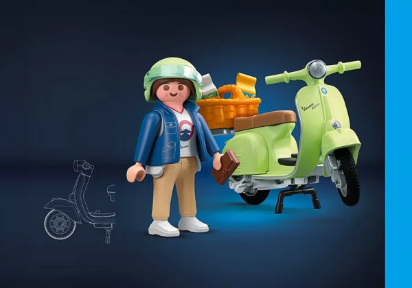 Playmobil 1969 Vespa 150 Sprint Veloce, verde claro - Imagen 2